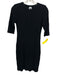 M Missoni Size S / 40 Black Polyester Textured 3/4 Sleeve Below the Knee Dress Black / S / 40