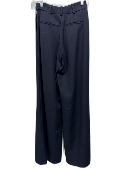Chanel Size S / 34 Black Wool Wide Leg Trouser High Rise Pants Black / S / 34