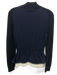 McQ by Alexander McQueen Size L Navy Blue & Black Rayon Ribbed Knit Jacket Navy Blue & Black / L