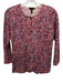 Escada Size XS Pink & Purple Print Virgin Wool Blend Button Down Cardigan Pink & Purple Print / XS