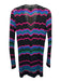 M Missoni Size 4 Black, Pink, Blue Cotton Blend Button Down Chevron Cardigan Black, Pink, Blue / 4