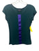 Giorgio Armani Size S / 38 Green & Purple Viscose One Stripe Cap Sleeve Top Green & Purple / S / 38