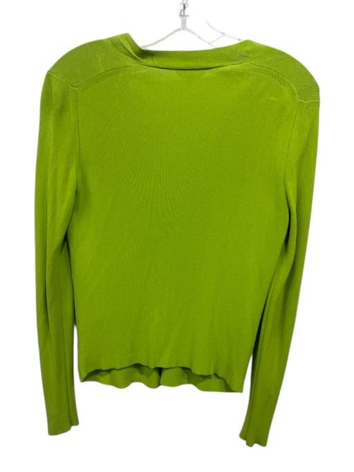 Max Mara Size S Lime Green Viscose Long Sleeve Thin Knit Cardigan Lime Green / S