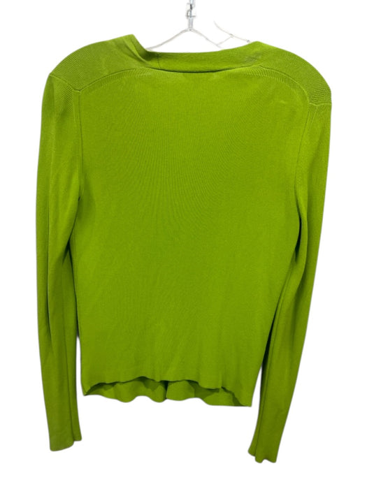 Max Mara Size S Lime Green Viscose Long Sleeve Thin Knit Cardigan Lime Green / S