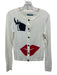 Alice + Olivia Size S White, Black, Red Missing Fabric Tag Button Down Cardigan White, Black, Red / S