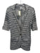 M Missoni Size 2 Black & Gray Print Cotton Blend One Button Half Sleeve Cardigan Black & Gray Print / 2