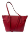 Michael Michael Kors Red Pebbled Leather Zip Top Two Straps Side Pockets Bag Red / M