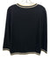 Balenciaga Paris Size S / 38 Black & Cream Wool Blend Trim Long Sleeve Cardigan Black & Cream / S / 38