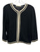 Balenciaga Paris Size S / 38 Black & Cream Wool Blend Trim Long Sleeve Cardigan Black & Cream / S / 38