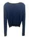 Diane Von Furstenberg Size S Blue & Black Viscose Ribbed Knit Cardigan Blue & Black / S