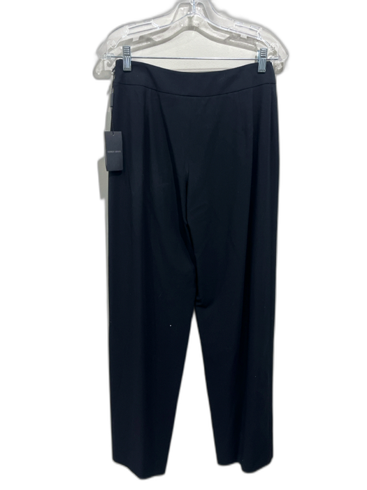 Giorgio Armani Size S / 38 Black Wool Side Zip Wide Leg High Rise Pants Black / S / 38