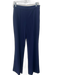 Alice + Olivia Size 4 Navy Blue Polyester Side Zip Wide Leg Trouser Pants Navy Blue / 4