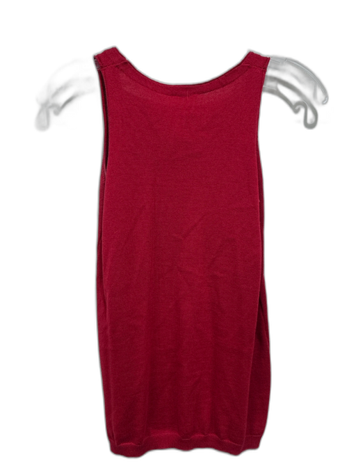 Red Valentino Size S Red Cotton & Cashmere Scoop Neck Sleeveless Tank Top Red / S