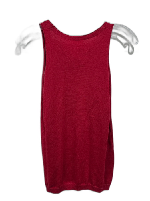 Red Valentino Size S Red Cotton & Cashmere Scoop Neck Sleeveless Tank Top Red / S