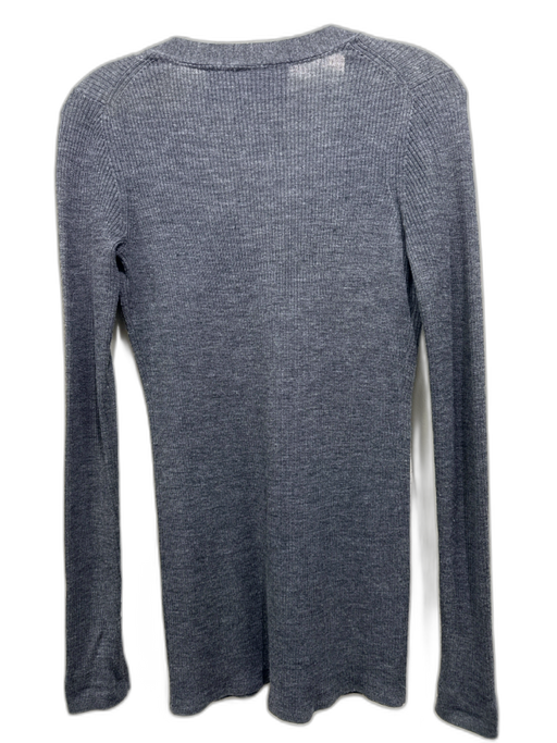 Lavender Label Vera Wang Size XS Charcoal Gray Merino Wool Ribbed Knit Cardigan Charcoal Gray / XS