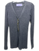 Lavender Label Vera Wang Size XS Charcoal Gray Merino Wool Ribbed Knit Cardigan Charcoal Gray / XS