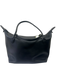 The Row Black Leather Zip Top Two Handles Shoulder Tote Wristlet Black / M