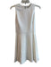 Alice + Olivia Size 6 White Polyester Blend Crew Neck Sleeveless Back Zip Dress White / 6