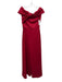 Black Halo Eve Size 4 Red Polyamide Twist Shoulder Strap Back Zip Jumpsuit Red / 4