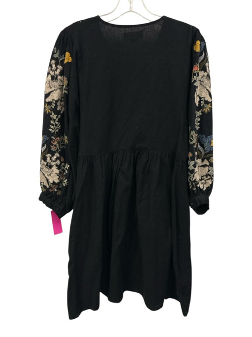 Velvet by Graham & Spencer Size S Black & Beige Cotton & Linen Dress Black & Beige / S