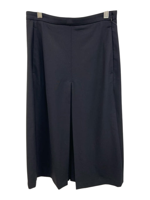 COS Size 4 Black Wool Blend Side Zip Pocketed Pleat Detail Midi Skirt Black / 4