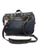 Filson Navy Blue Cotton & Leather Twill Buckle Close Flap Top Messenger Bag Navy Blue