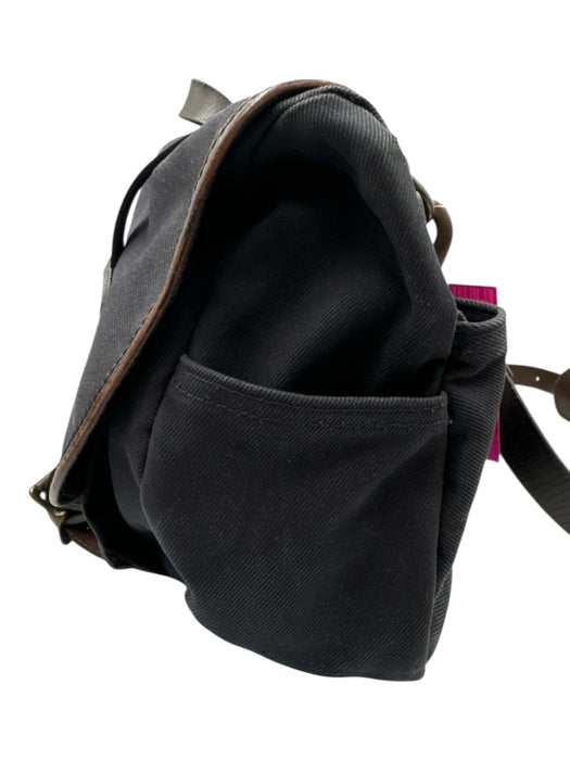 Filson Navy Blue Cotton & Leather Twill Buckle Close Flap Top Messenger Bag Navy Blue
