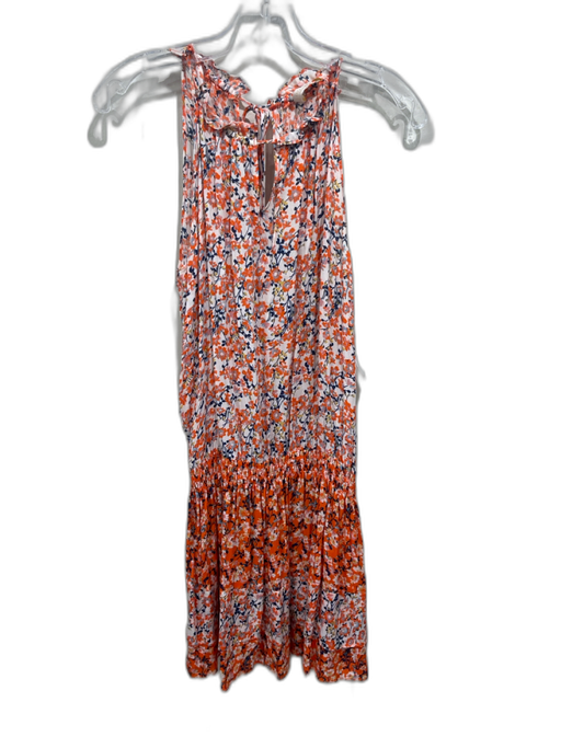 Ramy Brook Size Est M White, Orange & Blue Missing Fabric Tag Floral Dress White, Orange & Blue / Est M