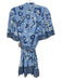 Sail To Sable Size M Mixed Blues & White Viscose Floral Short Sleeve Dress Mixed Blues & White / M
