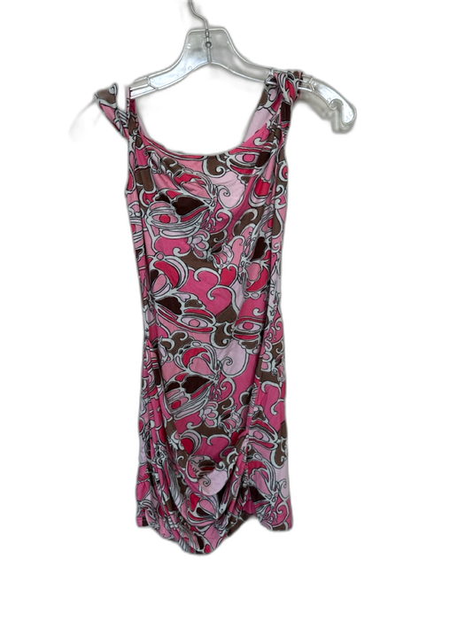 I.AM.GIA Size XXS Brown & Pink Bamboo Sleeveless Kaleidoscope Cow Neck Dress Brown & Pink / XXS