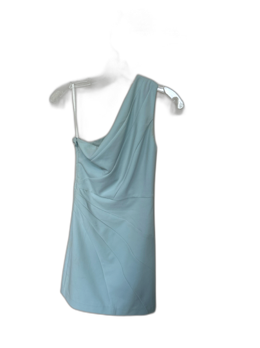Michael Costello Size XXS Sage green Polyester One Shoulder Gathered Side Dress Sage green / XXS
