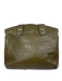 Nina Ricci Olive Green Leather Two Strap Magnetic Snap Gold Tone Hardware Bag Olive Green