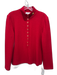 St. John Sport Size S Red & Gold Wool Blend Ribbed Knit Metallic Detail Sweater Red & Gold / S