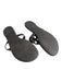 Tory Burch Shoe Size 5.5 Black Leather Logo Flip flop Gold Hardware Flat Shoes Black / 5.5
