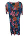 Johnny Was Size S Black & Multi Polyester Blend 3/4 Balloon Sleeve Maxi Dress Black & Multi / S