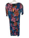 Johnny Was Size S Black & Multi Polyester Blend 3/4 Balloon Sleeve Maxi Dress Black & Multi / S