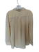 Spartina Size S Tan Silk Long Sleeve Button Down Collar Top Tan / S
