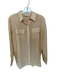 Spartina Size S Tan Silk Long Sleeve Button Down Collar Top Tan / S