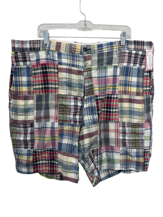 Polo Size 42 Blue & Red Cotton Patches Khakis Men's Shorts Blue & Red / 42