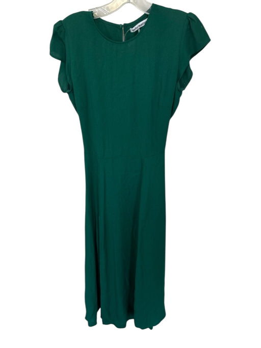 Reformation Size 6 Forest Green Viscose Blend Cap Sleeve Open Back Maxi Dress Forest Green / 6