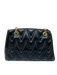 Mario Valentino Spa Black Leather goldtone hardware Magnetic Snap Bag Black