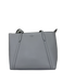 Kate Spade Grey Leather Tote Silver Hardware Bag Grey