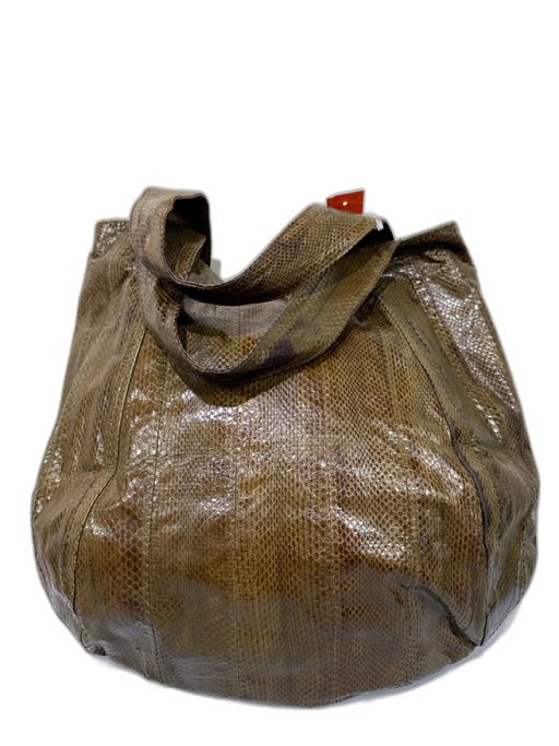 Beirn Brown Snakeskin Hobo Bag Brown