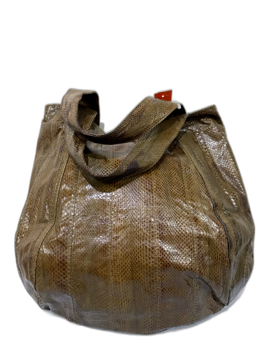 Beirn Brown Snakeskin Hobo Bag Brown