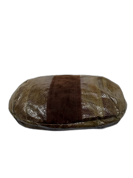 Beirn Brown Snakeskin Hobo Bag Brown
