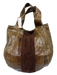 Beirn Brown Snakeskin Hobo Bag Brown