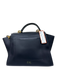 Zac Posen Black Leather goldtone hardware Top Handle Satchel Bag Black