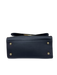 Zac Posen Black Leather goldtone hardware Top Handle Satchel Bag Black