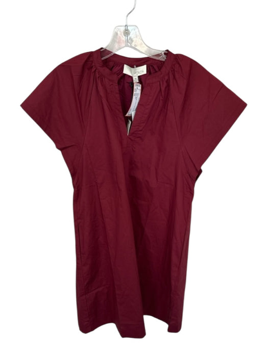Pinch Size XS Maroon Cotton Cap Sleeve V Neck Dress Maroon / XS