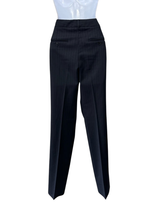 Dolce & Gabbana Size 36/40 Black & White Wool Striped 2 button Zip Fly Pant Set Black & White / 36/40